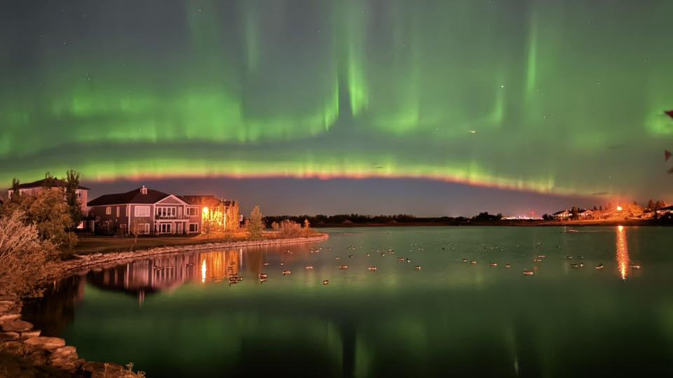 Northern Lights over Strathmore Alberta
